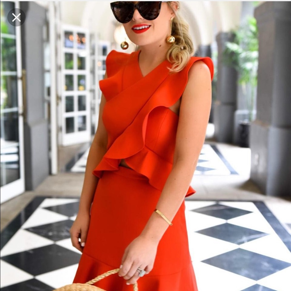 BCBG MaxAzria Careen Ruffle Cocktail Dress